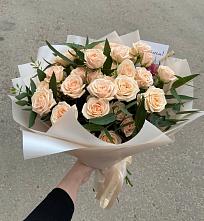 Букет Кремовые розы Латте в Верхнем Уфалее